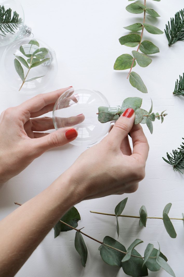 christmas decorations with greens