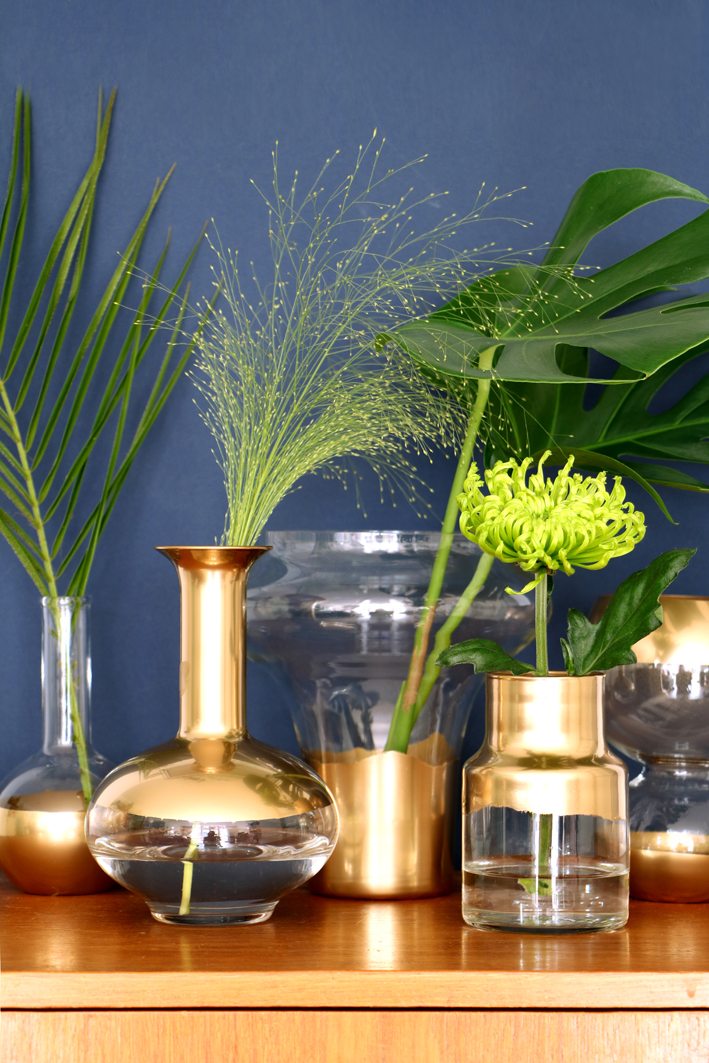 diy golden vases