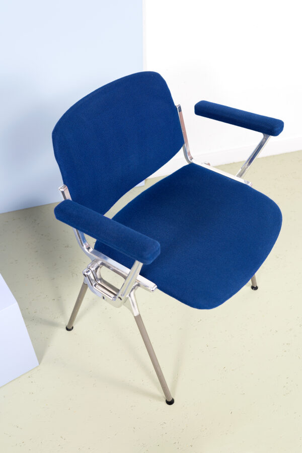 vintage blauwe Castelli stoel