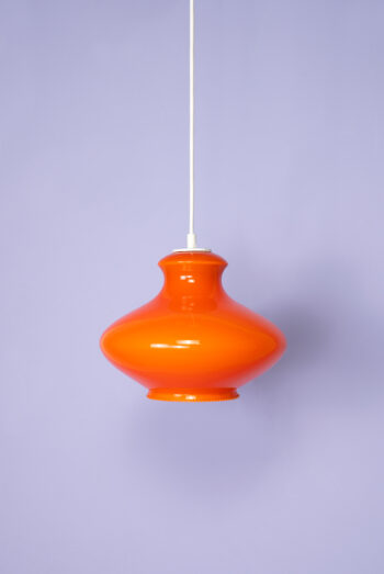opaline glazen hanglamp oranje