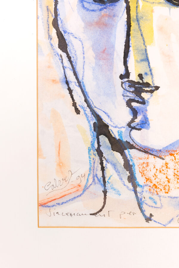 aquarel kunstwerk portret