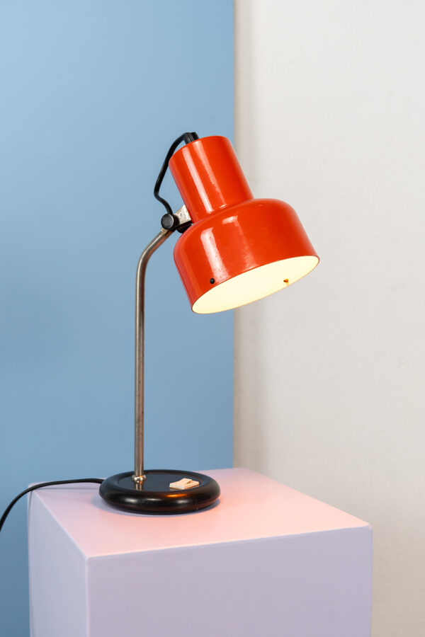 vintage bureaulamp oranje