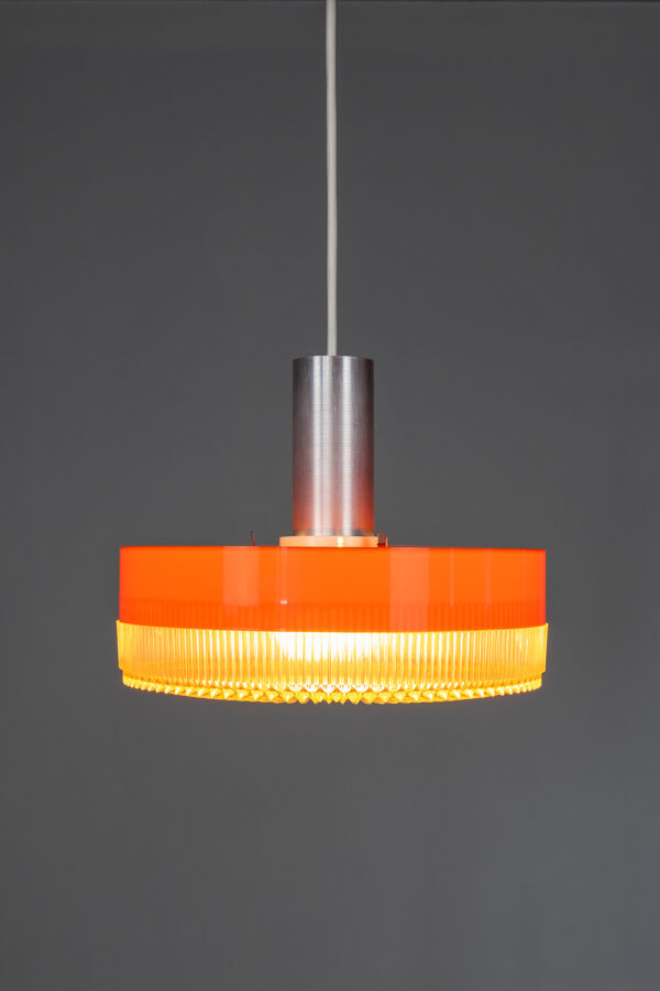 oranje retro 70's hanglamp kunststof