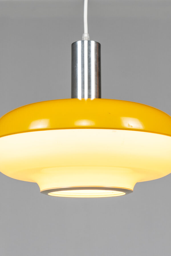 space age hanglamp geel